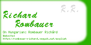 richard rombauer business card