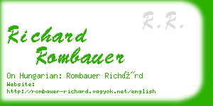 richard rombauer business card